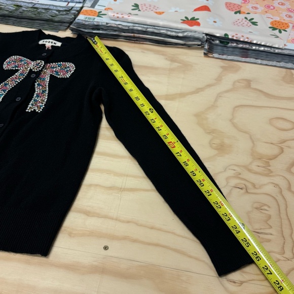 NWT Boden Fenella Embellished Wool Blend Button Down Cardigan Black XS - Picture 11 of 12